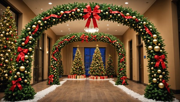 Découvrez l'arche décorée de noël à louer pour vos événements